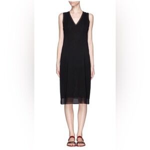 Vince Black Silk Sleeveless Tank MIDI Dress Size XS